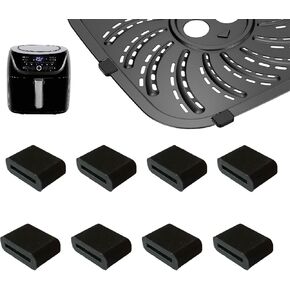 ALJ 8PCS Air Fryer Rubber Bumpers for PowerXL Vortex Pro 8QT/4QT/6QT Air Fryer, Upgraded Air Fryer Silicone Rubber Feet, Rubber Sides Parts, Rubber Stoppers, Rubber Tabs Tips for PowerXL Air Fryer