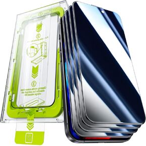 WSKEN for iPhone 16 Pro Max Privacy Screen Protector - [25° Anti-Spy] [Top 9H+ Tempered Glass] [Auto-Dust Removal] HD Full Coverage Military Grade 10X Shatterproof Flim Easy Install, 2 Pack
