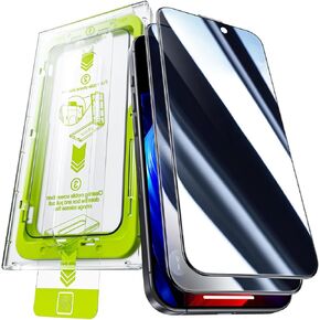 WSKEN for iPhone 16 Pro Max Privacy Screen Protector - [25° Anti-Spy] [Top 9H+ Tempered Glass] [Auto-Dust Removal] HD Full Coverage Military Grade 10X Shatterproof Flim Easy Install, 2 Pack