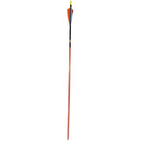 Port Orford Cedar Hunter Moon Arrows ;11/32-INCH DIAMETER/30 Length, 50-55 Pound Spine Weight; Mahogany Stain Shaft W/Black Crown DIP Shaft, W/ 4-INCH Shield Cut Fletch; ONE Dozen