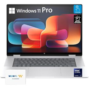 HP Envy x360 2-in-1 Laptop, 16" WUXGA IPS Touchscreen, 12-Core Intel Ultra 5 125U Processor, 16GB LPDDR5, 512GB SSD, Wi-Fi 6E, HDMI, Thunderbolt 4, Backlit Keyboard, Windows 11 Home, WOWPC Bundle
