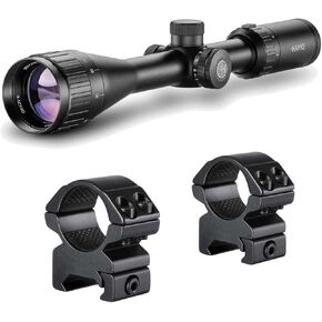 Hawke Sport Optics Vantage 4-12x40 Rimfire .17 HMR Riflescope Bundle with 2-Piece Weaver Medium Riflescope Rings (2 Items)