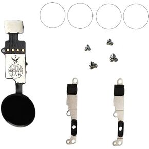 Home Button Key Fingerprint Repair Return Fixed Kits Set Replacement for iPhone 7/7 Plus and iPhone 8/8 Plus (Black)