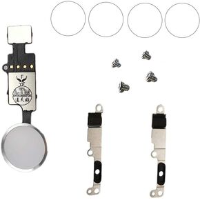 Home Button Key Fingerprint Repair Return Fixed Kits Set Replacement for iPhone 7/7 Plus and iPhone 8/8 Plus (Black)