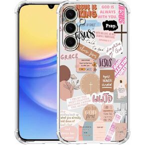 Indie Positive Quotes Collage Case for Samsung Galaxy A15,Hippie Popular Words Case,Trendy Soft TPU Bumper Case for Galaxy A15