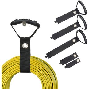 5 Pack (10"/13"/17"/22"/28") Portable Extension Cord Holder and Organizers,Storage Straps with Carrying Handle and Grommet, for Cables, Ropes, Garden Water Hoses Carrying organization