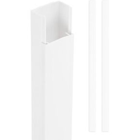 HARFINGTON 2pcs Cord Hider Wall 13inx2inx1in (LxWxH) PVC Cable Cover Self Adhesive Wire Hider Wall Mounted TV Cable Raceway for Cables Management (26in Total Length)