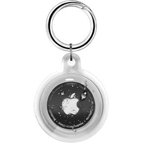 1|2|4 Pack IPX8 Waterproof Case for AirTag (2nd & 1st Gen), Full Body Holder Keychain, Anti-Scratch Cover for Apple Air Tags, Luggage, Pet Collar, Car Keys, Kids, Clear Pink in Saudi Arabia