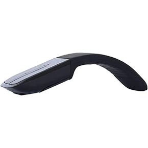 Bluetooth Arc Touch Mouse Slim Mini Wireless Curved Computer Mouse Folding Optical Mice Portable Foldable Mouse for Laptop PC iPad MacBook Tablet Smart Phone - Black