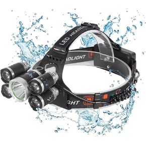 Headlamp Rechargeable USB LED Headlamp, Headlamps for Adults, 12000 Lumens Outdoor Headlamp Flashlight with Adjustable, 4 Modes Headlight for Camping, Hiking and Hunting