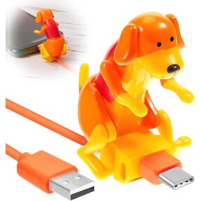 Frienda Dog Charging Cable Dog Smartphone USB Cable Charger USB Data Transmission Mini Dog Cable for USB Charging Cable of Mobile Phones, Only Compatible with Type-c(Spot Style, 1 Pcs)