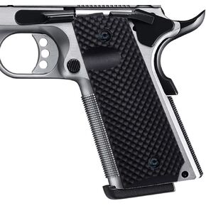 Guuun G10 Grips for Full Size Government 1911 Ambi Cut Golf Dimple Texture Black