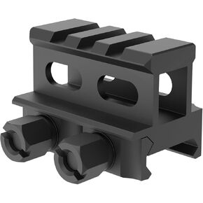 3 Slots Picatinny Riser Mount (0.5"/0.83"/1" Height), See-Thru Rail Riser Mount for Red Dots, Scopes, Optics, Flashlight (High - 1")