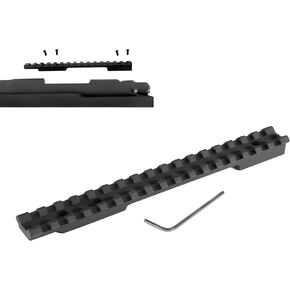 Gotical Mauser 98 LR Picatinny Rail Scope Mount 0 MOA, Scope Mount is Made for mausers with The Stripper Clip Hump, Overall Length: 6.670". Height: .4", Finish: Matte Black only