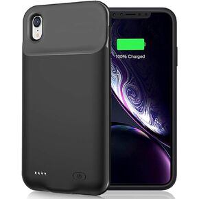 Battery Case for iPhone XR, 7000mAh Slim Portable Rechargeable Smart Protective Battery Pack Cover Power Bank Charging Case Compatible with iPhone XR (6.1 inch) Extended Battery Charger Case (Pink)