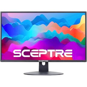 Sceptre 24 Inch 75Hz 1080p LED Monitor with Build-in Speakers HDMI VGA Ports, New Black 2019 (E248W-1920)