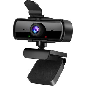 2040x1080 High Resolution HD Desktop Webcam with Microphone for PC Computer Monitor, USB Stream Camera with Privacy Cover 120 Degree Wide Angle Design for YouTube Tiktok Webcast Conferencing