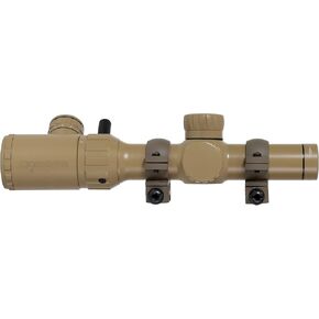 Monstrum 1-4x20 Rifle Scope with Rangefinder Reticle and Medium Profile Scope Rings