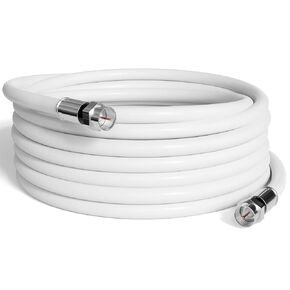 THE CIMPLE CO 1 Foot (12 Inch) Black - RG6 Solid Copper Coax Cable - with Connectors, F81 / RF, Digital Coax for Audio/Video, Cable TV, Antenna, Internet, & Satellite, 1 Foot (0.3 Meter)