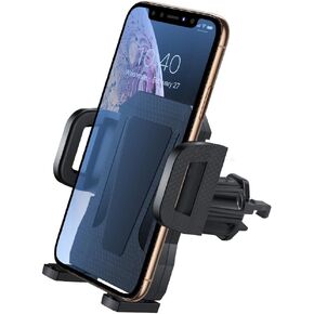 Miracase Air Vent Phone Holder for Car with Metal Hook Clip, Hands Free Universal Automobile Cell Phone Mount Fit for iPhone 16/15/14/13/12 Series, Samsung and All Smartphones,Black