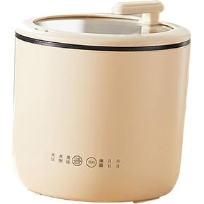 Mini Rice Steamer 220V Dorm Cn Maker Low Power Smart Cooker Student Pot Porridge Cooker Household Congee Rice Cooker for Oven Cooker Rice Cookers (Beige)