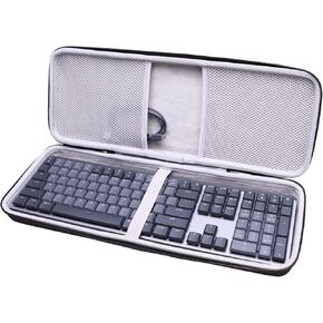 حافظة LTGEM متوافقة مع لوحة مفاتيح الأداء الميكانيكية اللاسلكية المضيئة Logitech MX (من الداخل: 17.3 بوصة × 6.1 بوصة × 1.1 بوصة)، حافظة فقط