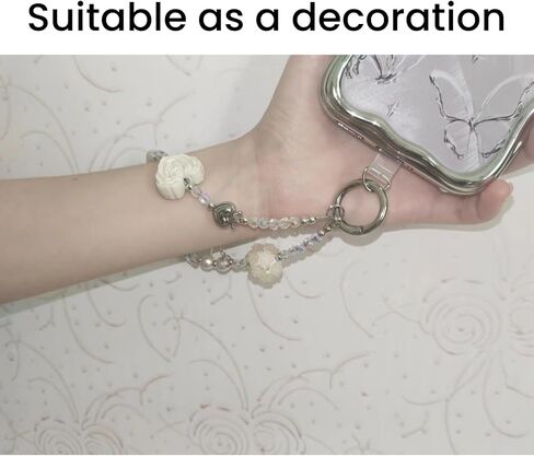 Phone Charm Bead Phone Chain Cell Phone Accessories Y2K Wrist Lanyard for Phone Case in Saudi Arabia
