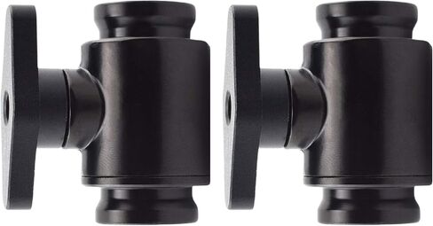 Dracaena.io G1/4'' Internal Thread Water Cooling Valve, Brass Body Valve with Aluminium Handle, Pumping Fittings for PC, Shut Off Valve with Full Water Flow, (Black, 2) in Kuwait