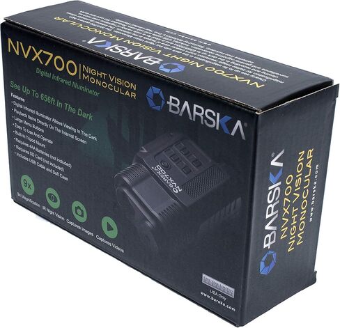 منظار رقمي أحادي للرؤية الليلية NVX700 من بارسكا BQ13506، أسود، مقاس واحد in Saudi Arabia