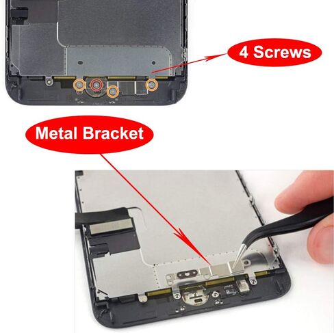 Home Button Key Fingerprint Repair Return Fixed Kits Set Replacement for iPhone 7/7 Plus and iPhone 8/8 Plus (Black) in Kuwait