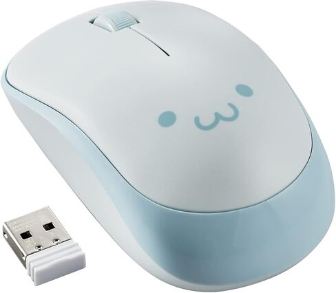 ELECOM Cute Face Mouse, 2.4GHz USB Wireless, Ambidextrous Design, Silent Click, Lightweight, Portable, Girly White Pink Computer Mice, Plug and Play, Girls and Kids, for PC, Laptop, Windows and Mac in Saudi Arabia