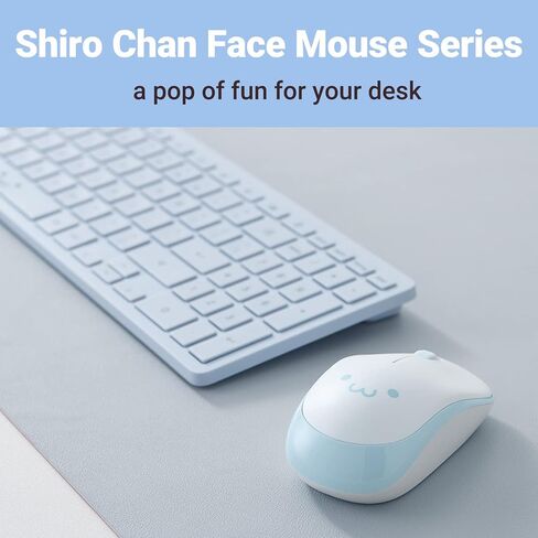 ELECOM Cute Face Mouse, 2.4GHz USB Wireless, Ambidextrous Design, Silent Click, Lightweight, Portable, Girly White Pink Computer Mice, Plug and Play, Girls and Kids, for PC, Laptop, Windows and Mac in Saudi Arabia