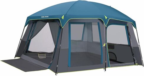 CAMEL CROWN Camping Tents 10 Person Family Cabin Tent with 2 Doors and 4 Windows Large Multiple Room Tent with Floor Mats Tents for Camping Outdoor Hiking in Saudi Arabia