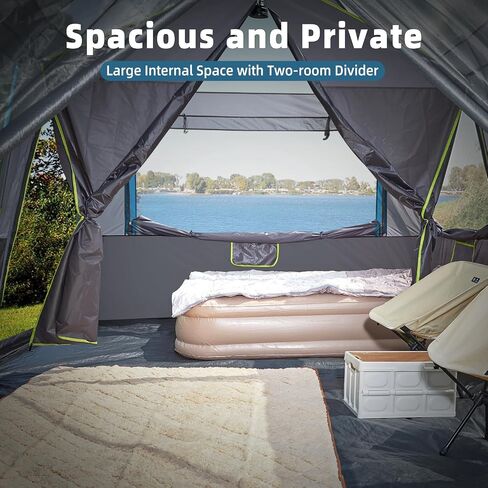 CAMEL CROWN Camping Tents 10 Person Family Cabin Tent with 2 Doors and 4 Windows Large Multiple Room Tent with Floor Mats Tents for Camping Outdoor Hiking in Saudi Arabia