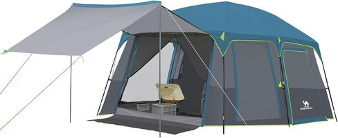 CAMEL CROWN Camping Tents 10 Person Family Cabin Tent with 2 Doors and 4 Windows Large Multiple Room Tent with Floor Mats Tents for Camping Outdoor Hiking in Saudi Arabia