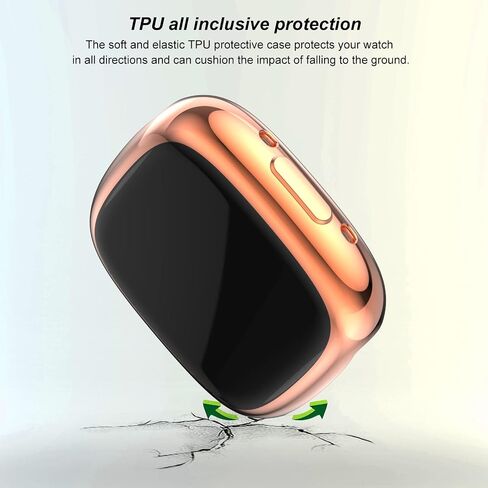 Screen Protector Case for Fitbit Sense 2/Fitbit Versa 4 Smartwatch, [4-Pack] Anti-Scratch TPU Plated Bumper Full Face Cover Accessories for Fitbit Versa 4/Fitbit Sense 2 in Kuwait