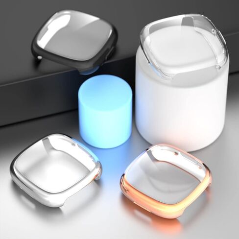 Screen Protector Case for Fitbit Sense 2/Fitbit Versa 4 Smartwatch, [4-Pack] Anti-Scratch TPU Plated Bumper Full Face Cover Accessories for Fitbit Versa 4/Fitbit Sense 2 in Kuwait