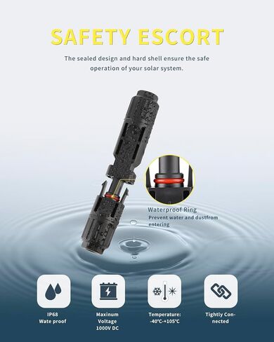 VOU 600V Solar DC PV Combiner Box، 2 سلسلة مع موصل مانع الصواعق لنظام الألواح الشمسية على / خارج الشبكة، 2 مدخل 1 خارج 15A الصمامات الحالية، قاطع الدائرة 63A، IP65 مقاوم للماء، MCB، SPD in Saudi Arabia