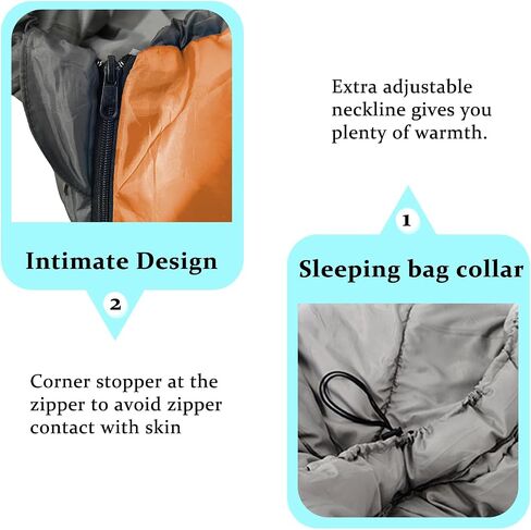 Mummy Sleeping Bag, Adult and Teen Cold Weather Sleeping Bag are Suitable for Temperatures from 23 to 62 ℉ Backpacking and Camping Sleeping Bag in Saudi Arabia