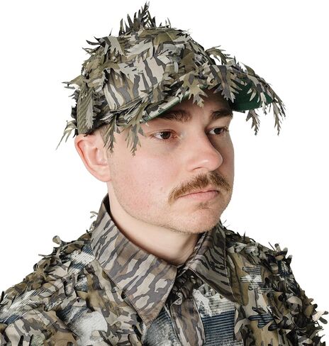 قناع وجه مموه ثلاثي الأبعاد خفيف الوزن من QuikCamo وقبعة للصيد، قبعة مموهة قابلة للتعديل OSFM، Mossy Oak & Realtree in Kuwait