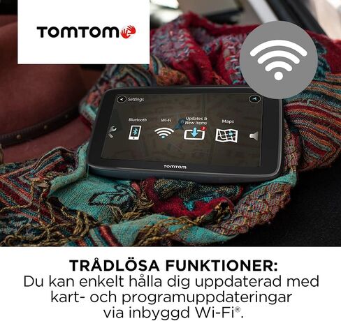 TomTom Car Sat Nav GO Classic، مقاس 6 بوصة، مع تجربة تنبيه لكاميرات السرعة والازدحام المروري بفضل حركة مرور TomTom، وخرائط الاتحاد الأوروبي، والتحديثات عبر شبكة WiFi، وحامل متكامل قابل للعكس in Saudi Arabia