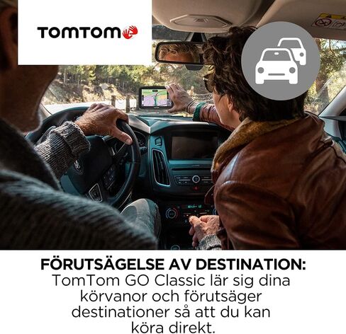 TomTom Car Sat Nav GO Classic، مقاس 6 بوصة، مع تجربة تنبيه لكاميرات السرعة والازدحام المروري بفضل حركة مرور TomTom، وخرائط الاتحاد الأوروبي، والتحديثات عبر شبكة WiFi، وحامل متكامل قابل للعكس in Saudi Arabia
