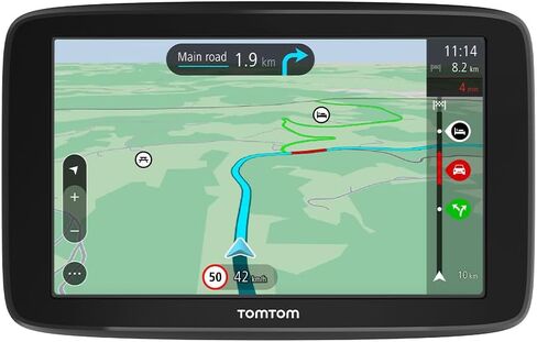 TomTom Car Sat Nav GO Classic، مقاس 6 بوصة، مع تجربة تنبيه لكاميرات السرعة والازدحام المروري بفضل حركة مرور TomTom، وخرائط الاتحاد الأوروبي، والتحديثات عبر شبكة WiFi، وحامل متكامل قابل للعكس in Saudi Arabia