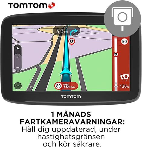 TomTom Car Sat Nav GO Classic، مقاس 6 بوصة، مع تجربة تنبيه لكاميرات السرعة والازدحام المروري بفضل حركة مرور TomTom، وخرائط الاتحاد الأوروبي، والتحديثات عبر شبكة WiFi، وحامل متكامل قابل للعكس in Saudi Arabia