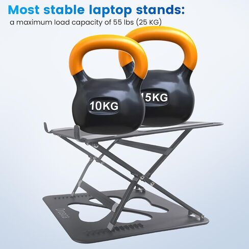 Laptop Stand for Desk, Adjustable Laptop Stand, Up to 55 lbs for 10-20'' Laptops, Grey in Saudi Arabia