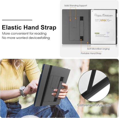 حافظة لجهاز Remarkable Paper Pro مقاس 11.8 بوصة (إصدار 2024) - مع تصميم حامل ثابت قابل للطي وجيب للقلم، تابلت ورقي رائع مع غطاء شاشة ملون مقاس 11.8 بوصة، نوم/تنبيه تلقائي - أخضر in Kuwait