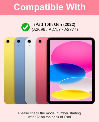 iPad 10th Generation Case with Keyboard 10.9" 2022 iPad Keyboard Case, Magnetic Detachable BT Keyboard ith Premium Protective Cover & Pencil Holder for Apple iPad 2022 10.9 Inch (Sky Blue) in Saudi Arabia