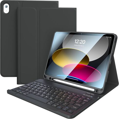 iPad 10th Generation Case with Keyboard 10.9" 2022 iPad Keyboard Case, Magnetic Detachable BT Keyboard ith Premium Protective Cover & Pencil Holder for Apple iPad 2022 10.9 Inch (Sky Blue) in Saudi Arabia