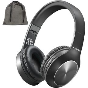 Bluetooth Headphones Over Ear, 68H Playtime and 3 EQ Music Modes Wireless Headphones with Microphone/Deep Bass, HiFi Stereo Foldable Lightweight Headset for PC Home Travel Office (Rose Gold)