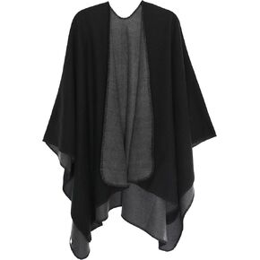 MissShorthair Women's Printed Shawl Wrap Fashionable Open Front Poncho Cape